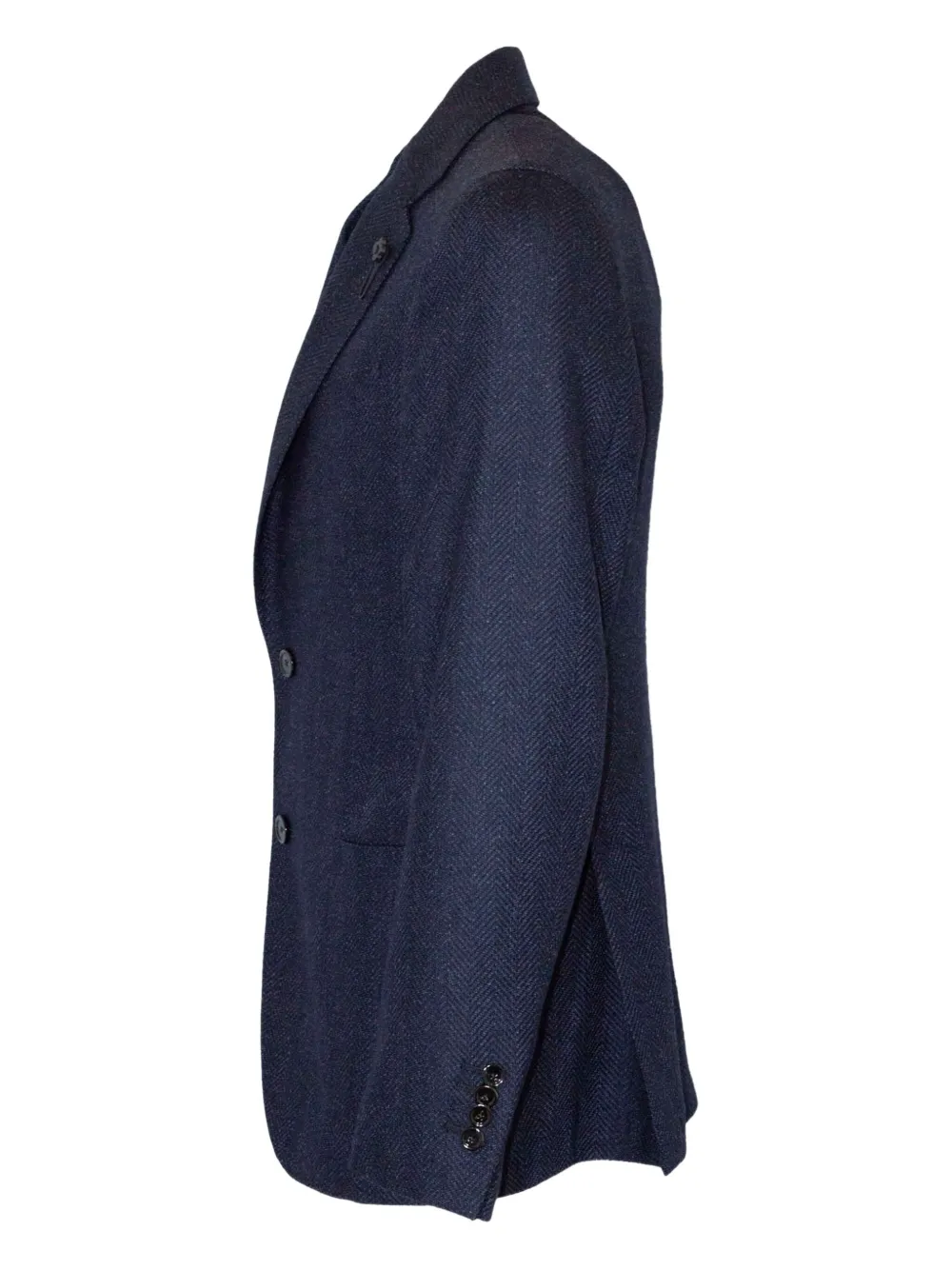 Lardini herringbone two-button blazer Blauw