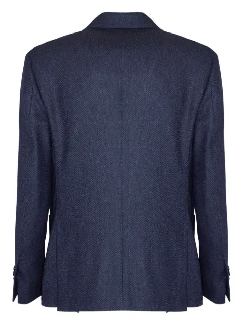 Lardini herringbone two-button blazer