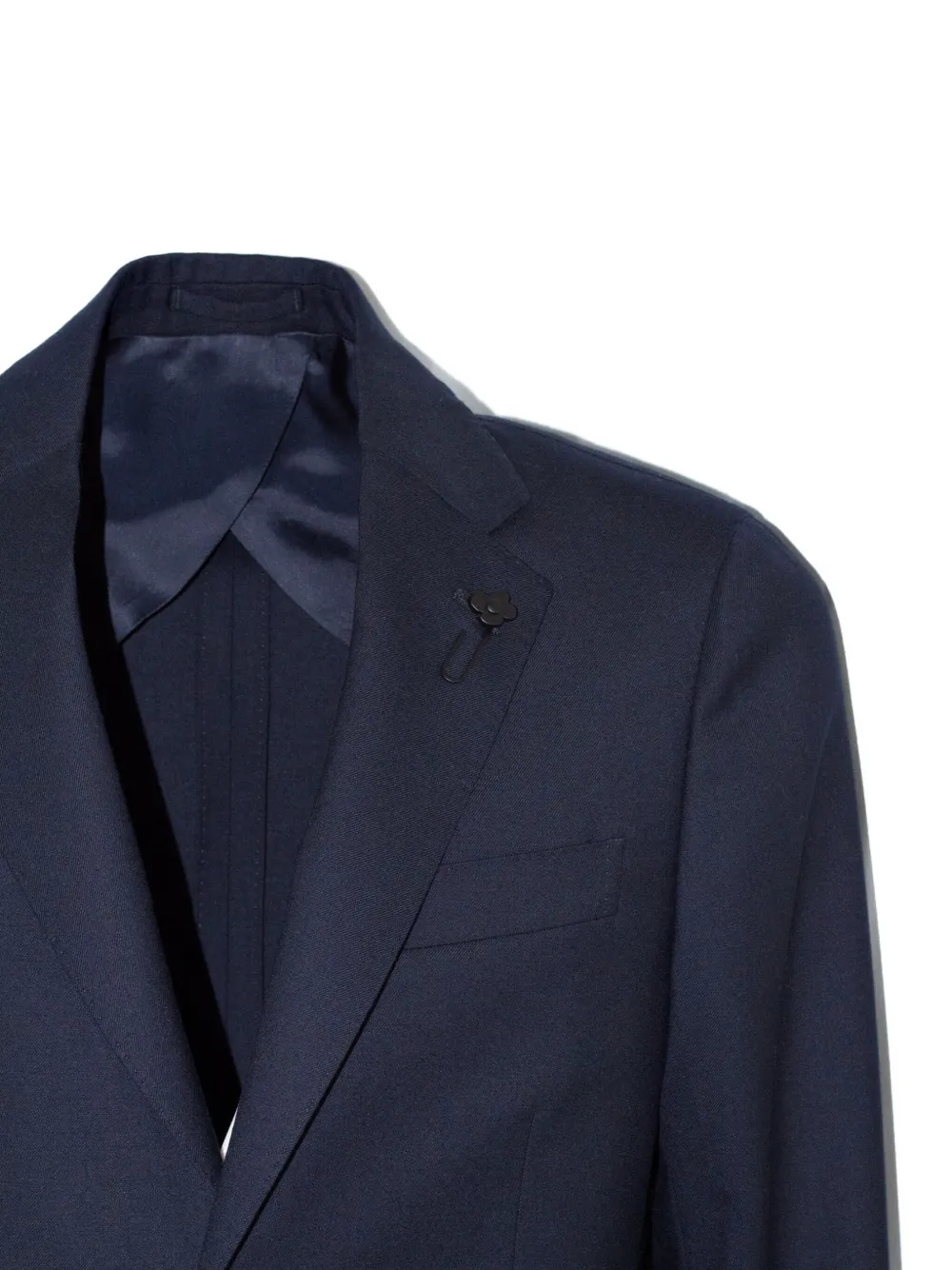 Lardini single-breasted brooch detail blazer Blauw