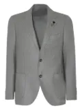 Lardini brooch-detail cashmere blazer - Grey