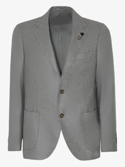 Lardini brooch-detail cashmere blazer