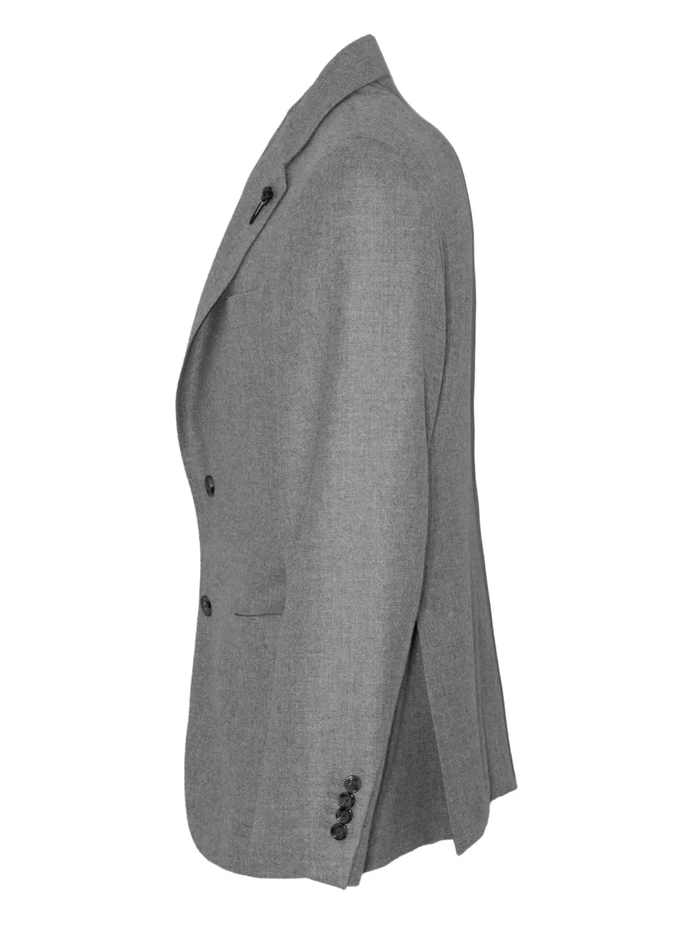 Lardini brooch-detail cashmere blazer Grijs