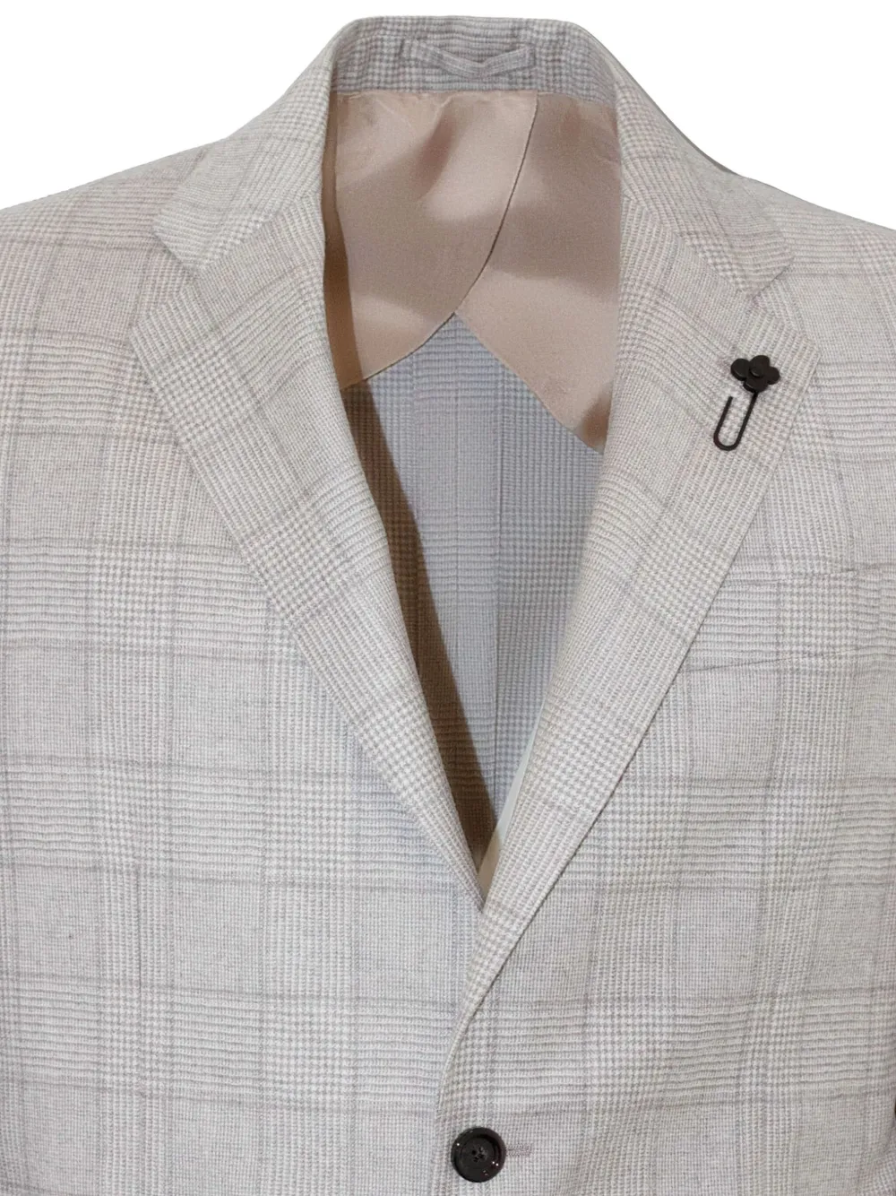 Lardini Prince-of-Wales-check blazer Beige