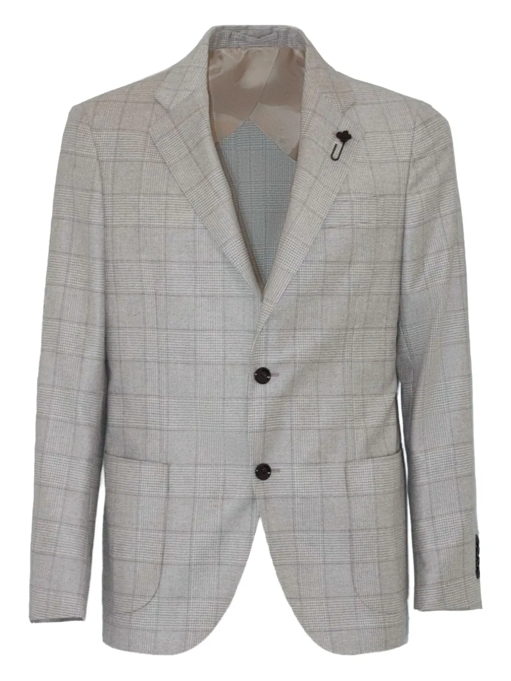 Lardini Prince-of-Wales-check blazer Beige