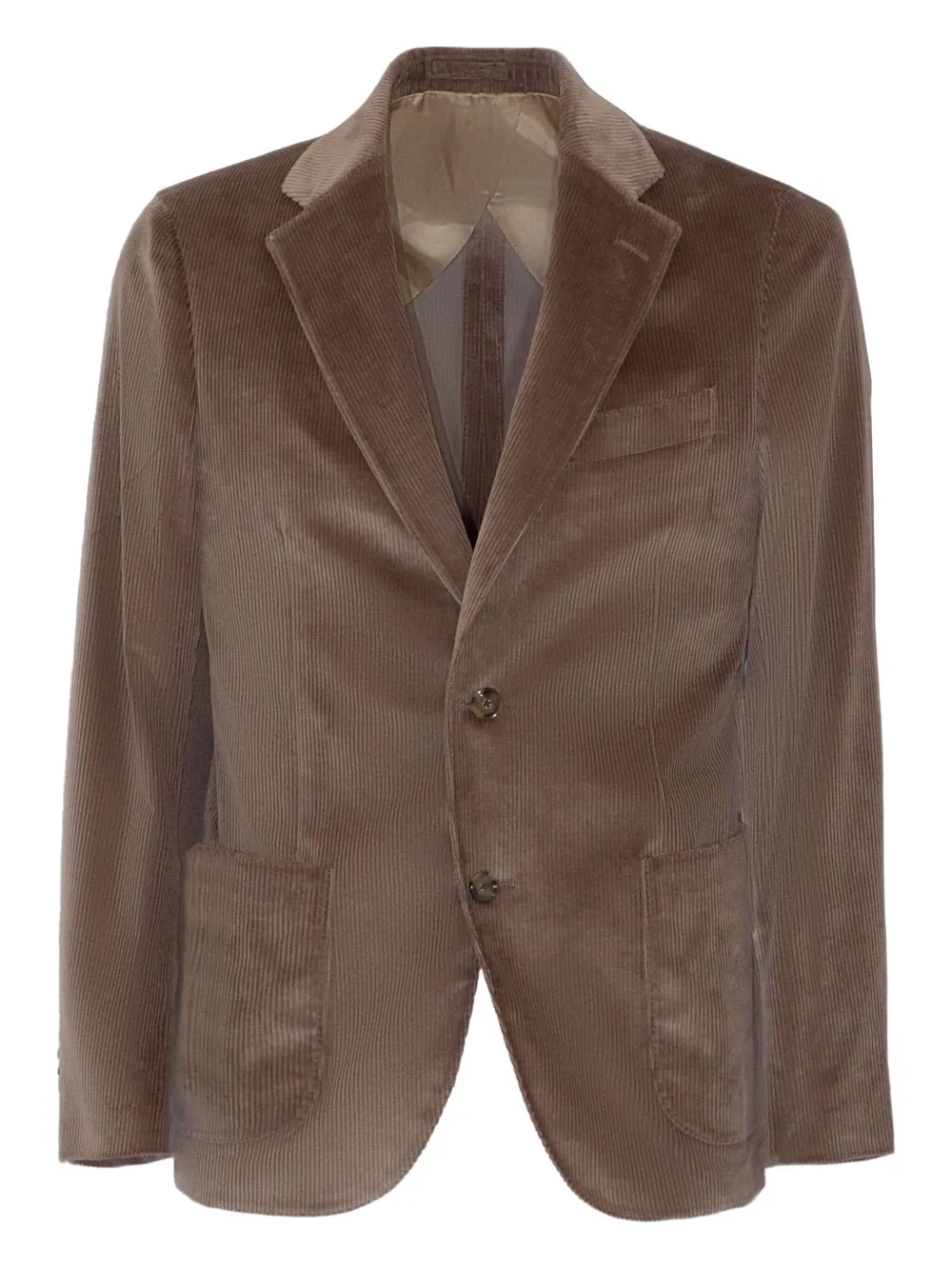Lardini corduroy single-breasted blazer Bruin