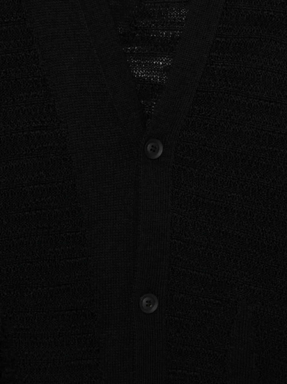 Yohji Yamamoto Buttoned-front Long Cardigan In Black