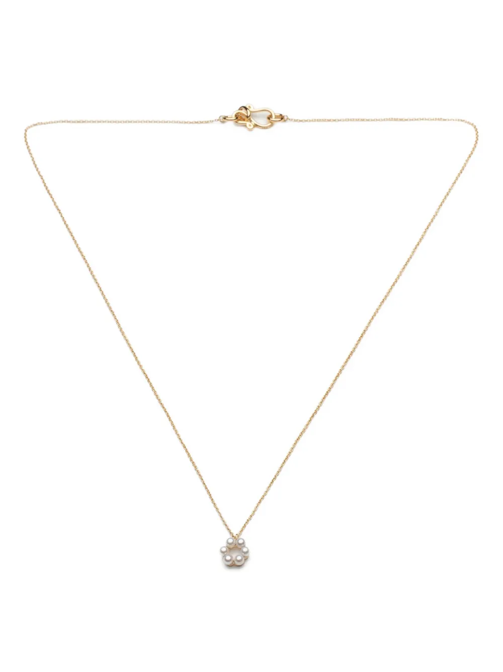 Sophie Bille Brahe 14K yellow gold Luna pearl necklace | White | Image 1