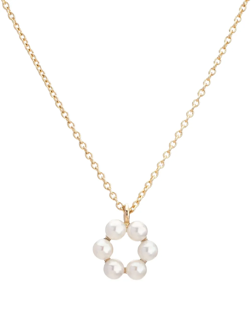 Sophie Bille Brahe 14k Yellow Gold Luna Pearl Necklace In Gold