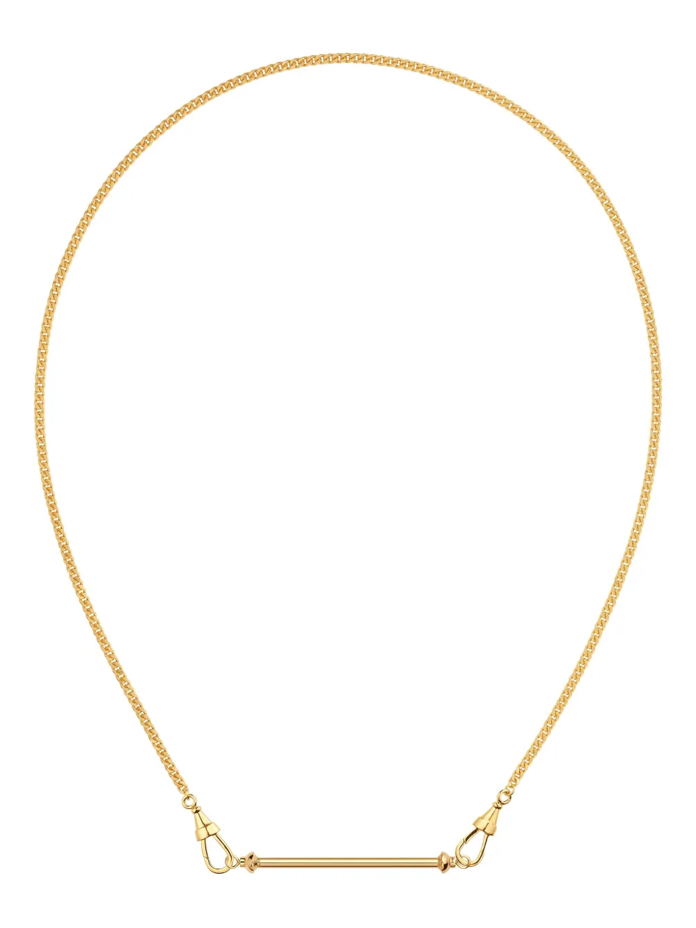 Marie Lichtenberg Collana a catena Candy Cane Gourmette mini in oro 18 carati