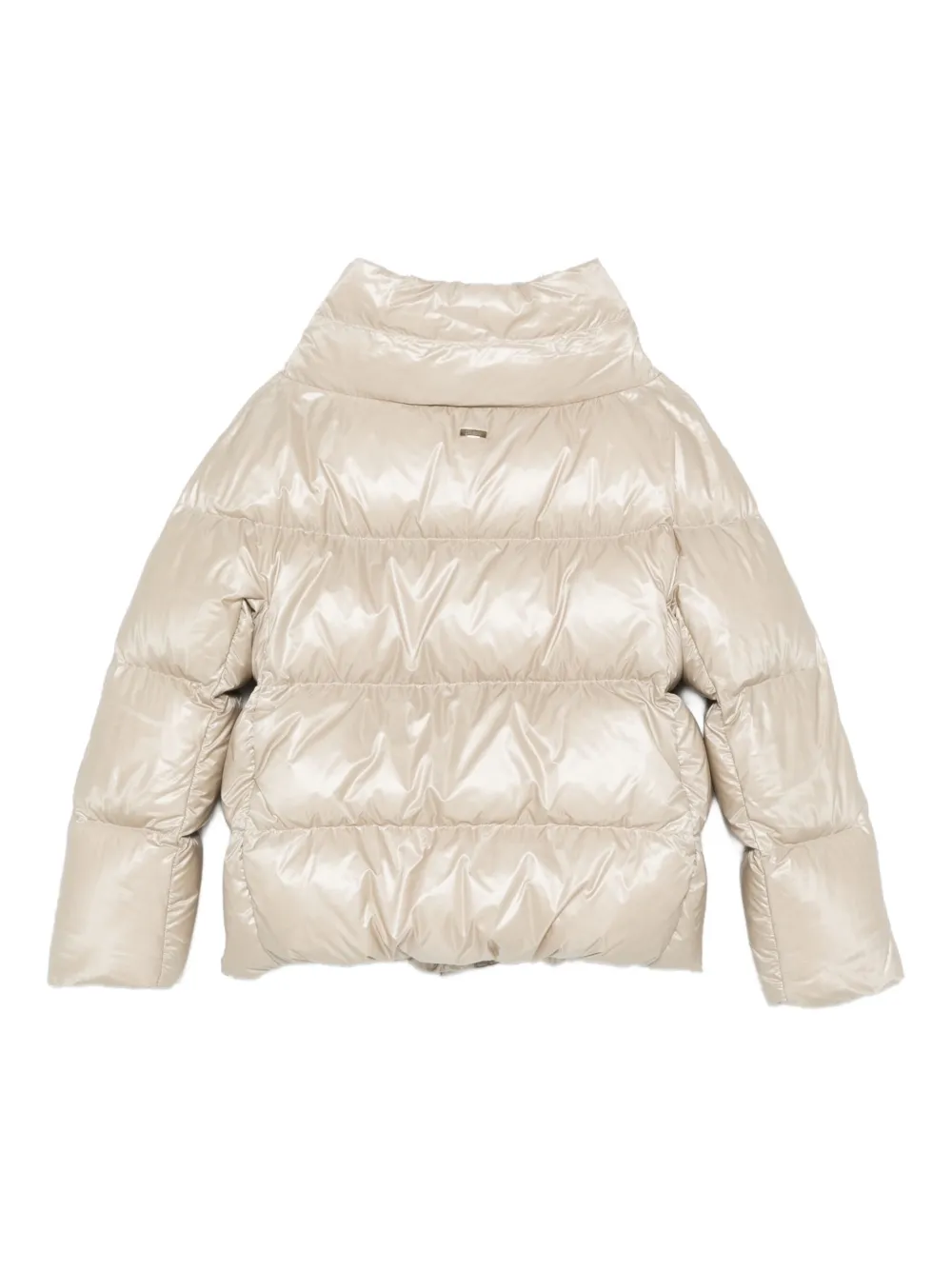 Herno Funnel-neck Padded Jacket In Neutral