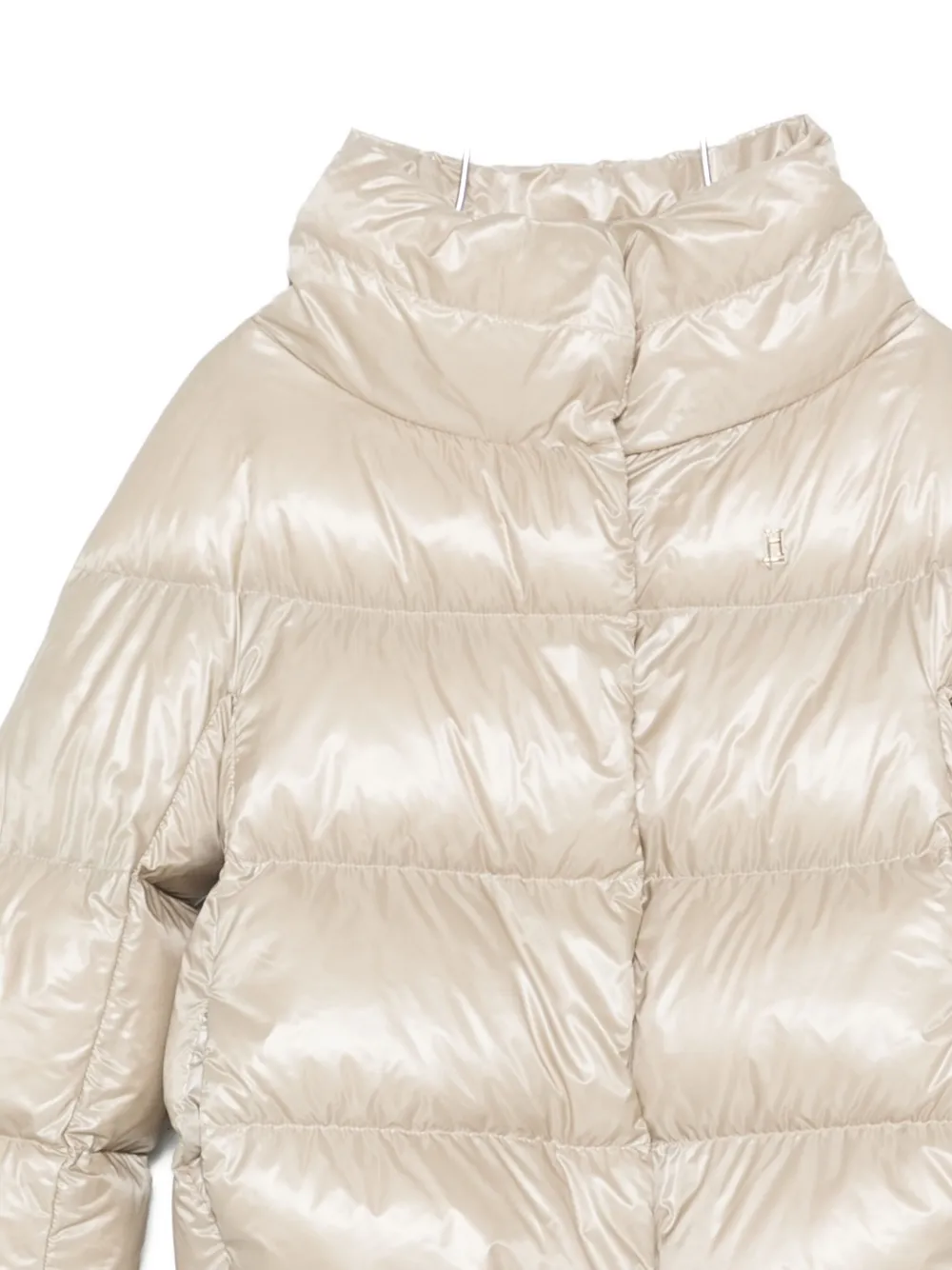 Herno Funnel-neck Padded Jacket In Neutral