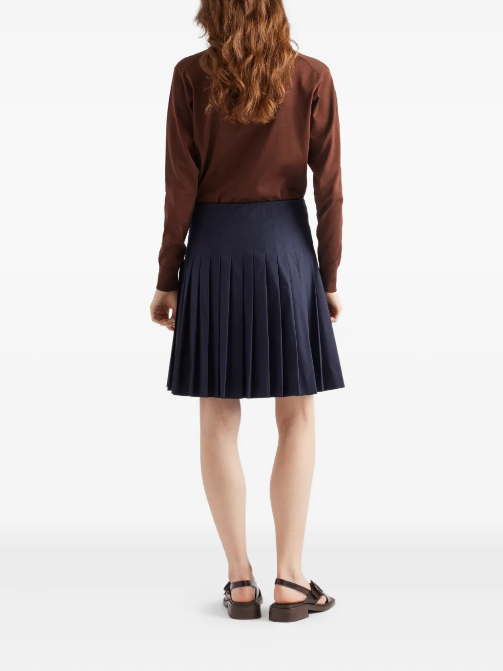 Prada polo-neck ribbed-knit sweater Bruin