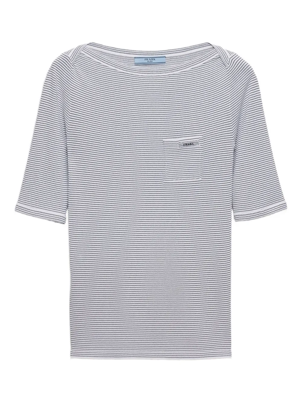 Prada striped boat-neck sweater Blauw