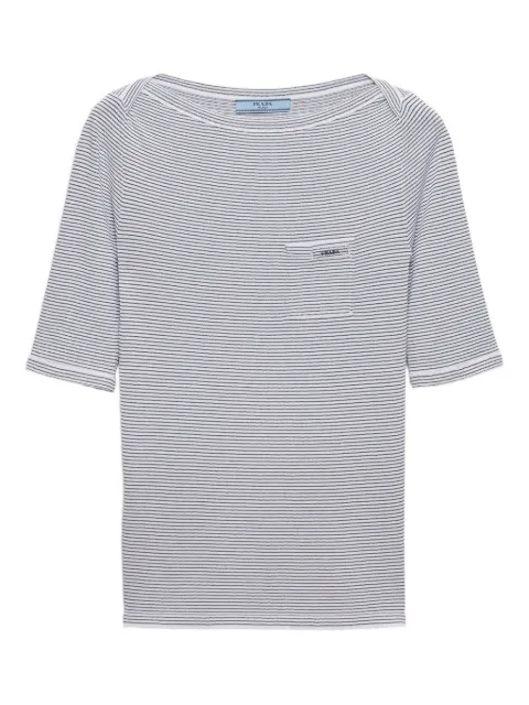 Prada striped boat-neck sweater