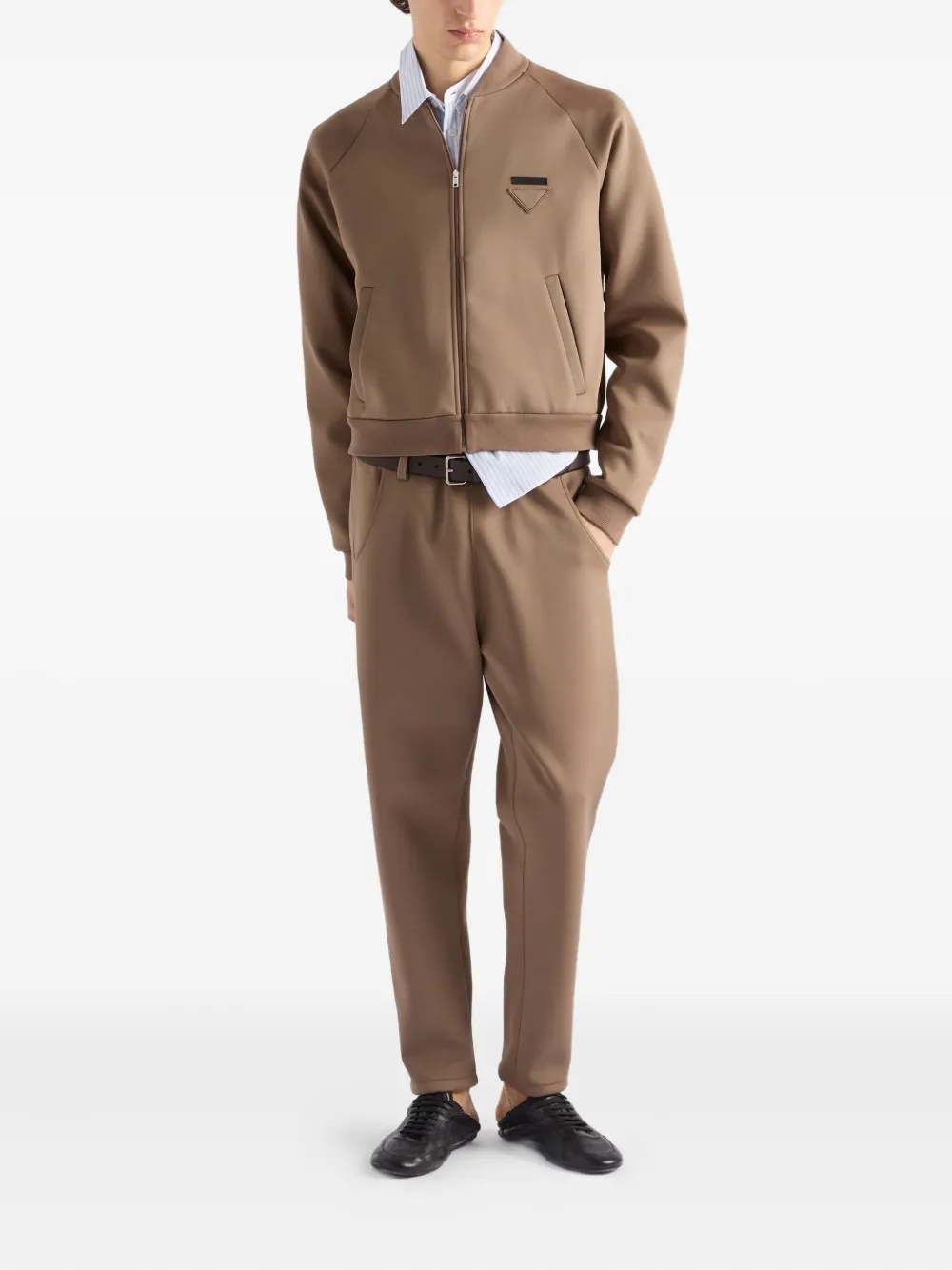 Prada logo-patch bomber jacket Bruin