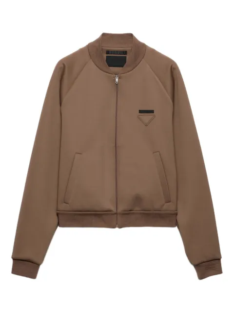 Prada logo-patch bomber jacket