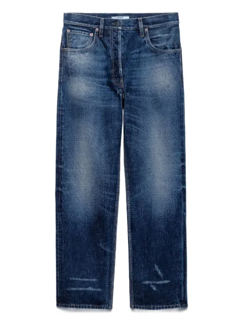 Prada washed five-pocket jeans