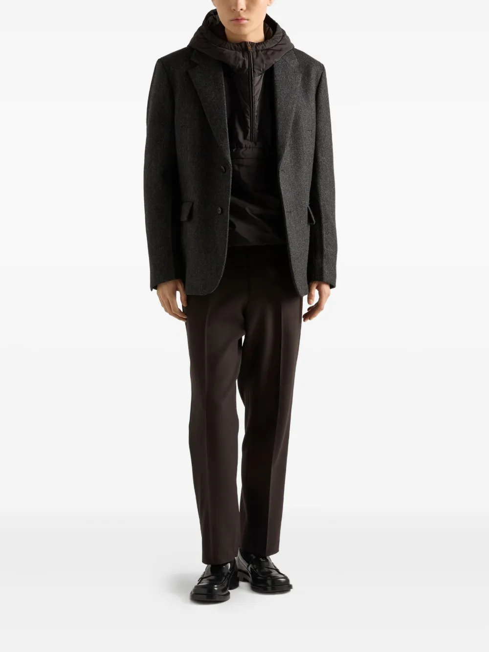 Prada triangle-logo hooded jacket | Hooded Jackets | Image 2