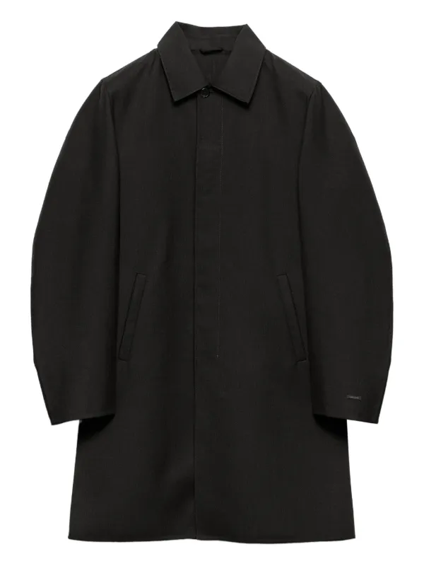 Prada ウール コート | ブラック | FARFETCH JP