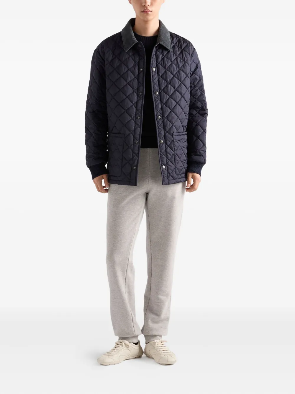 Prada quilted corduroy-collar jacket | Down Jackets | Image 2