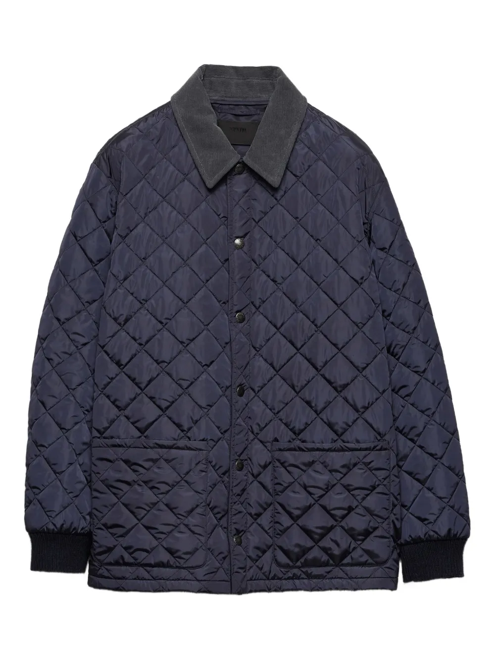 Prada quilted corduroy-collar jacket | Blue | Image 1