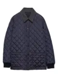 Prada quilted corduroy-collar jacket - Blue