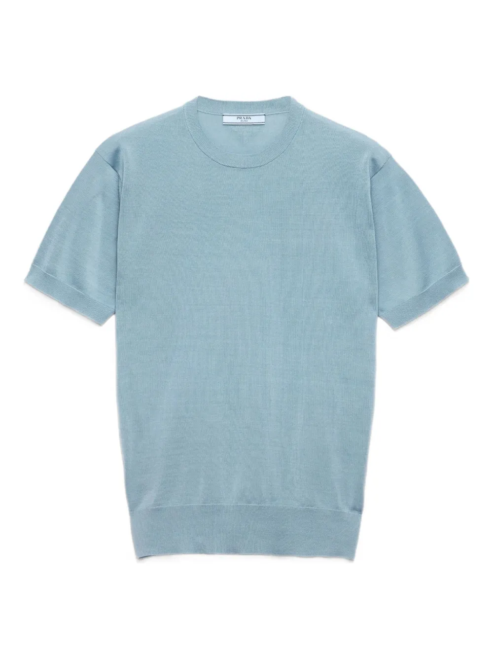 Prada crew-neck cotton sweater Blauw