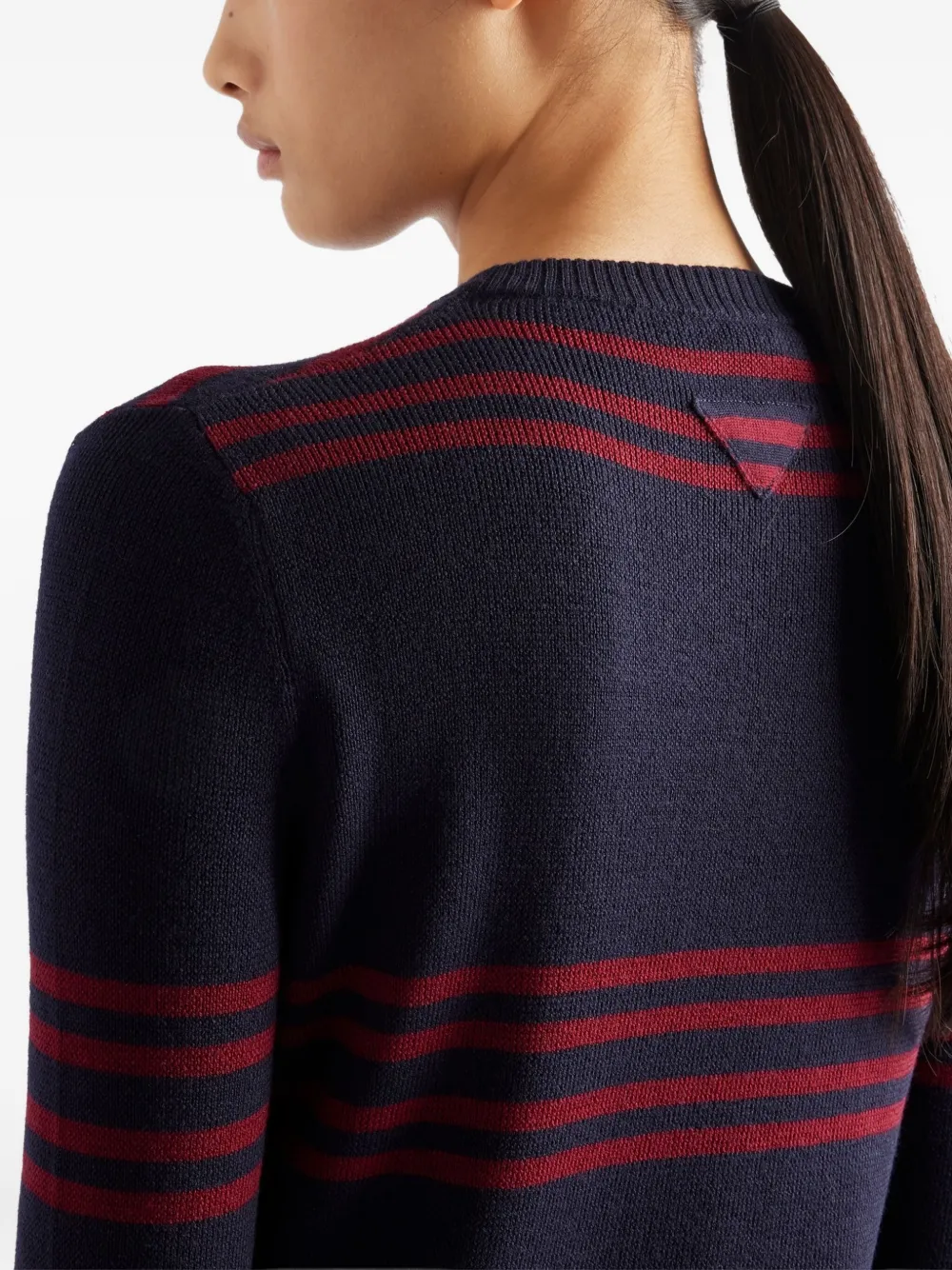 Prada striped ribbed sweater Blauw