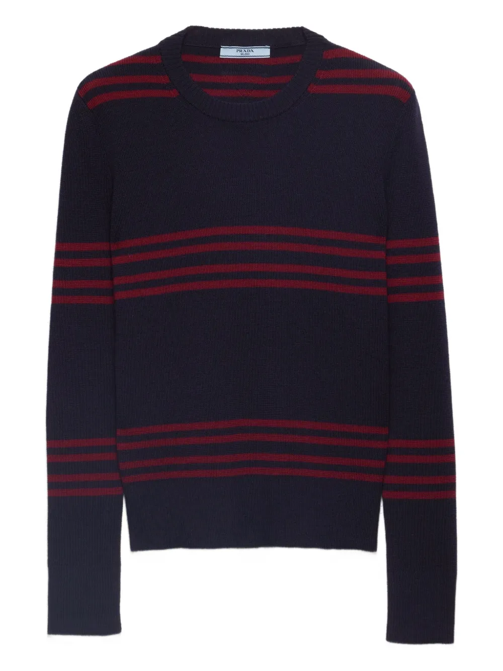 Prada striped ribbed sweater Blauw