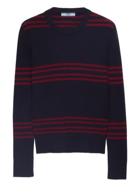 Prada striped ribbed sweater