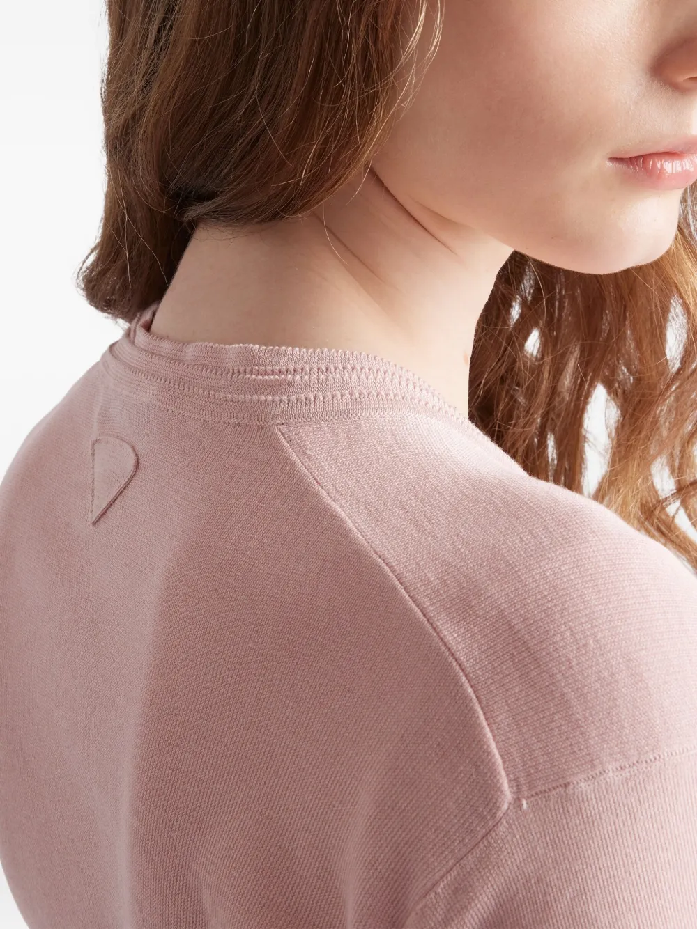 Prada ribbed button-fastening cardigan Roze