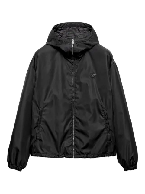 Prada hooded zip-front jacket