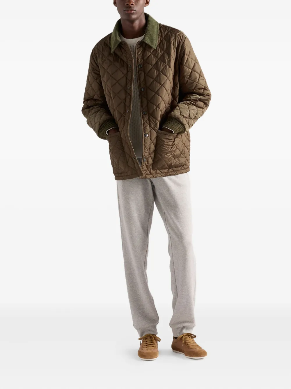 Prada quilted corduroy-collar jacket | Down Jackets | Image 2