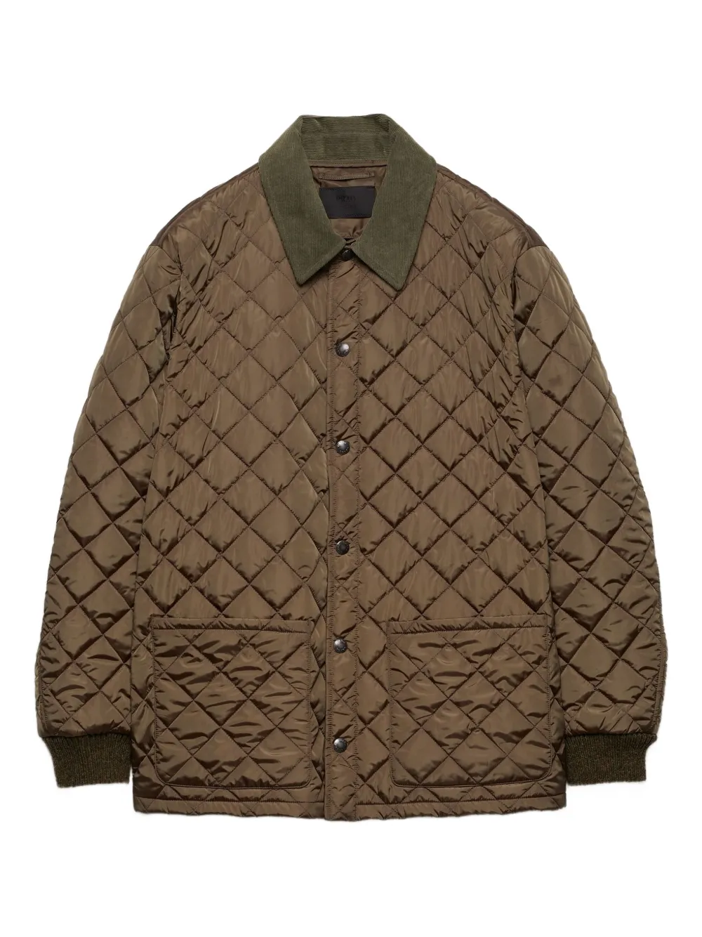 Prada quilted corduroy-collar jacket | Brown | Image 1