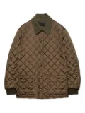 Prada quilted corduroy-collar jacket - Brown