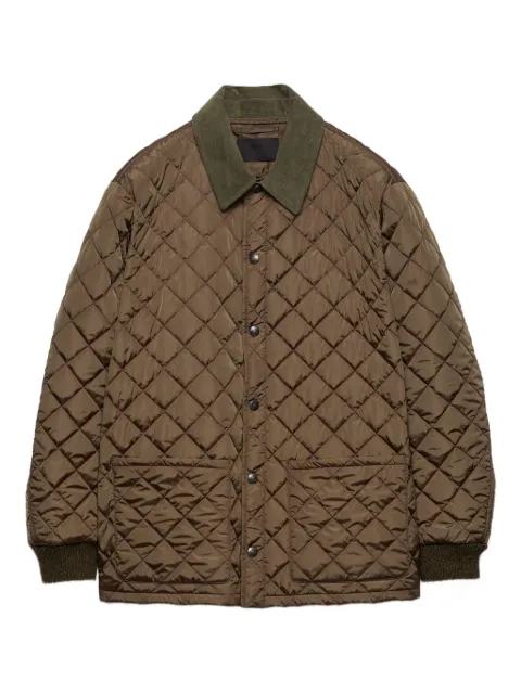 Prada quilted corduroy-collar jacket