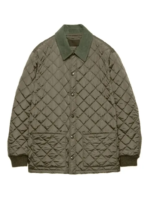 Prada chamarra capitonada con cuello de pana