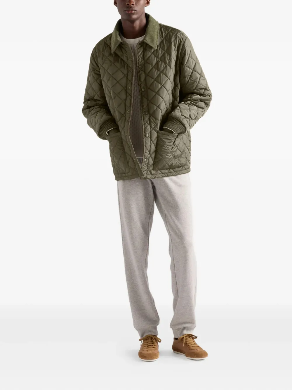 Prada chamarra capitonada con cuello de pana | Chamarras con plumón y capitonadas | Image 2