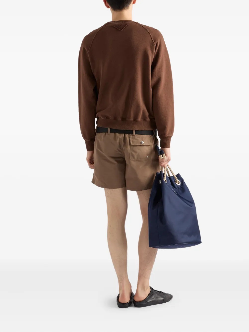 Prada logo-patch sweater Bruin