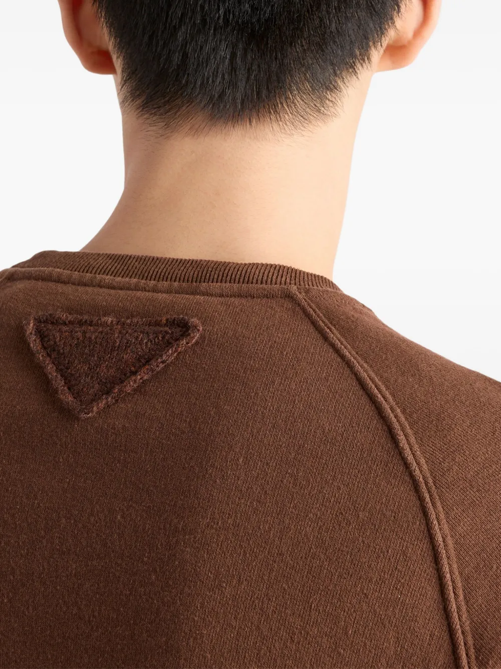 Prada logo-patch sweater Bruin