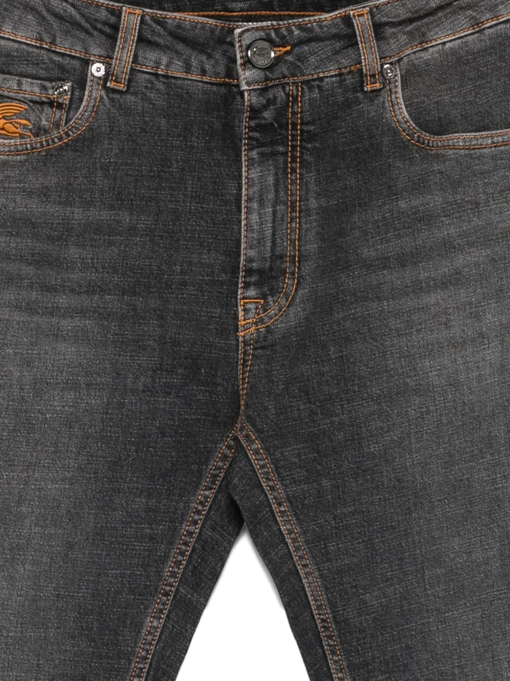 ETRO Jeans met geborduurd logo Grijs