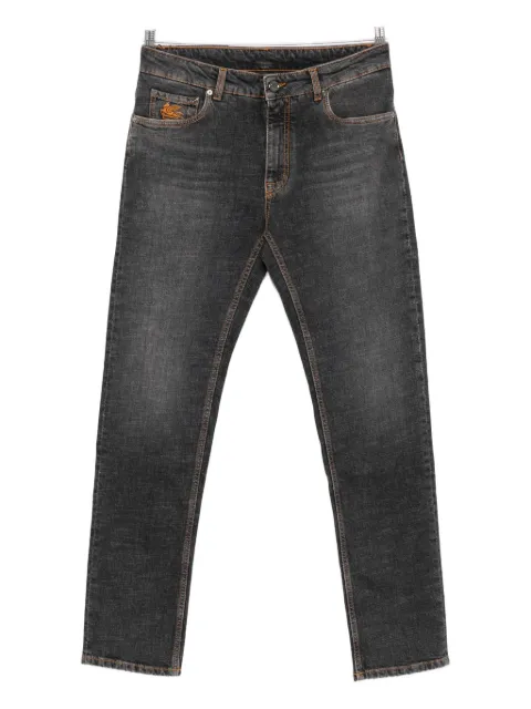 ETRO logo-embroidered jeans