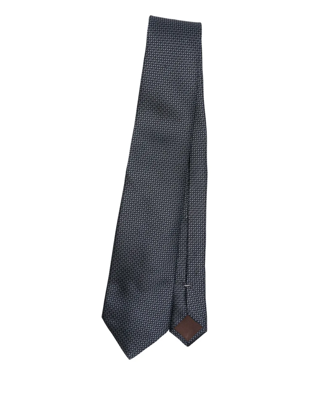Canali Zijden stropdas met geometrisch patroon Blauw