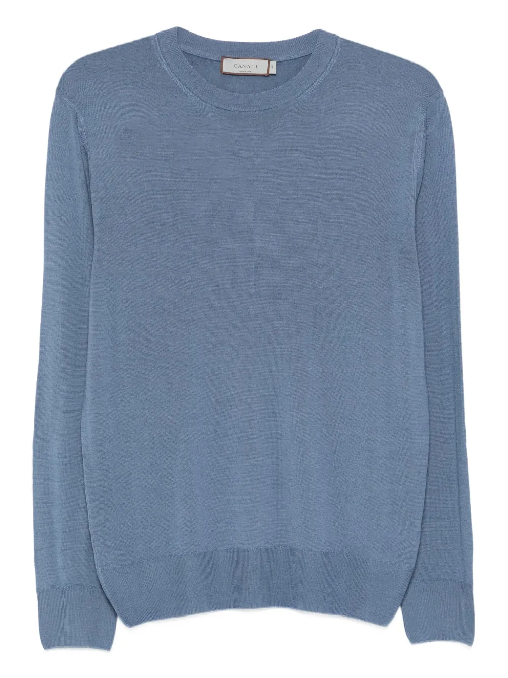 Canali Wollen T-shirt Blauw