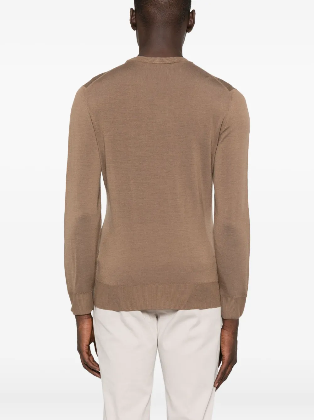 Canali Wollen T-shirt Bruin
