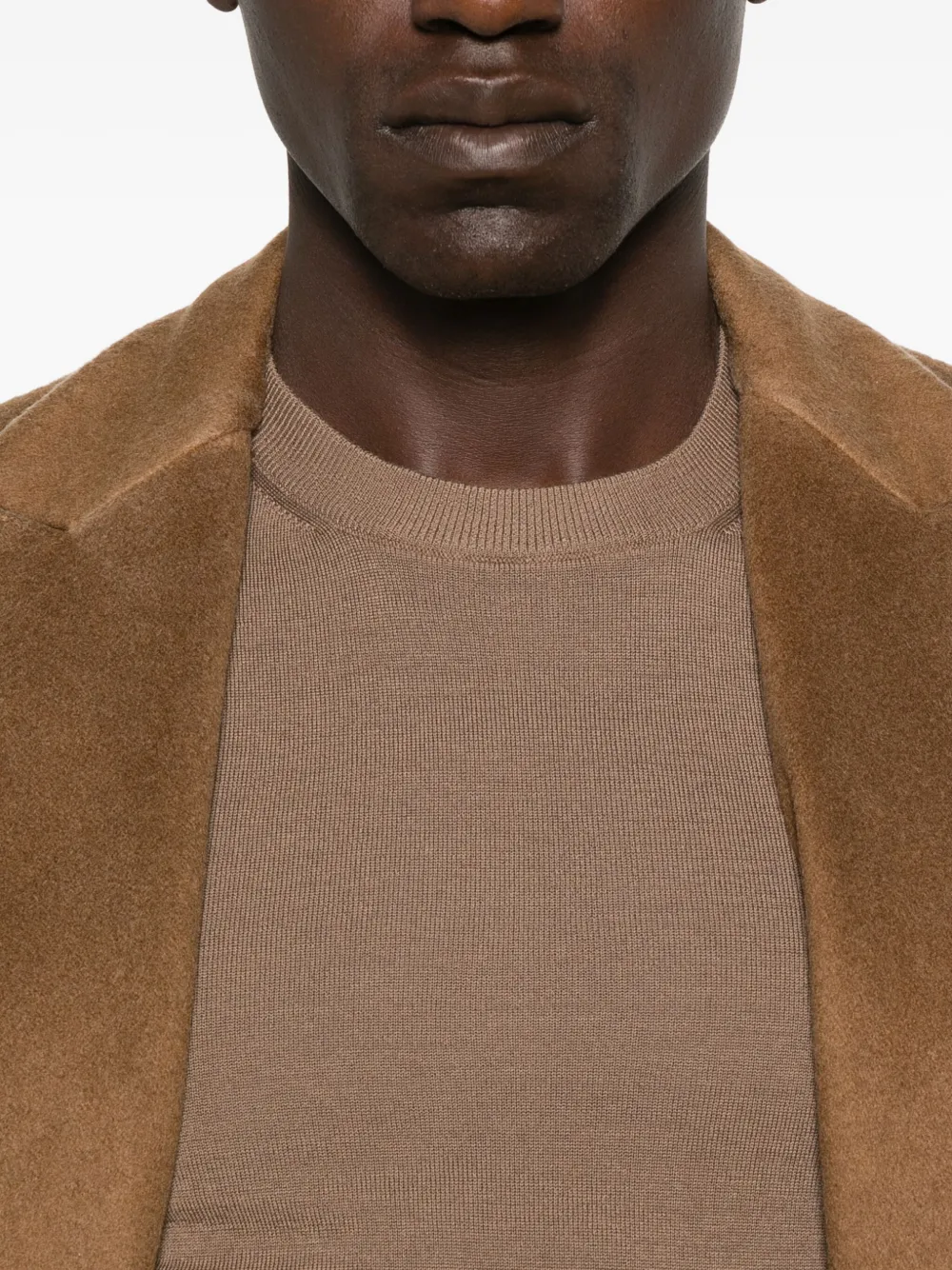 Canali Wollen T-shirt Bruin