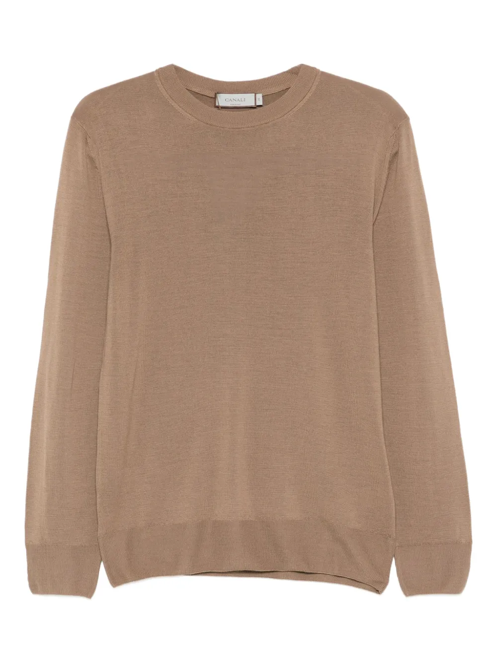 Canali Wollen T-shirt Bruin