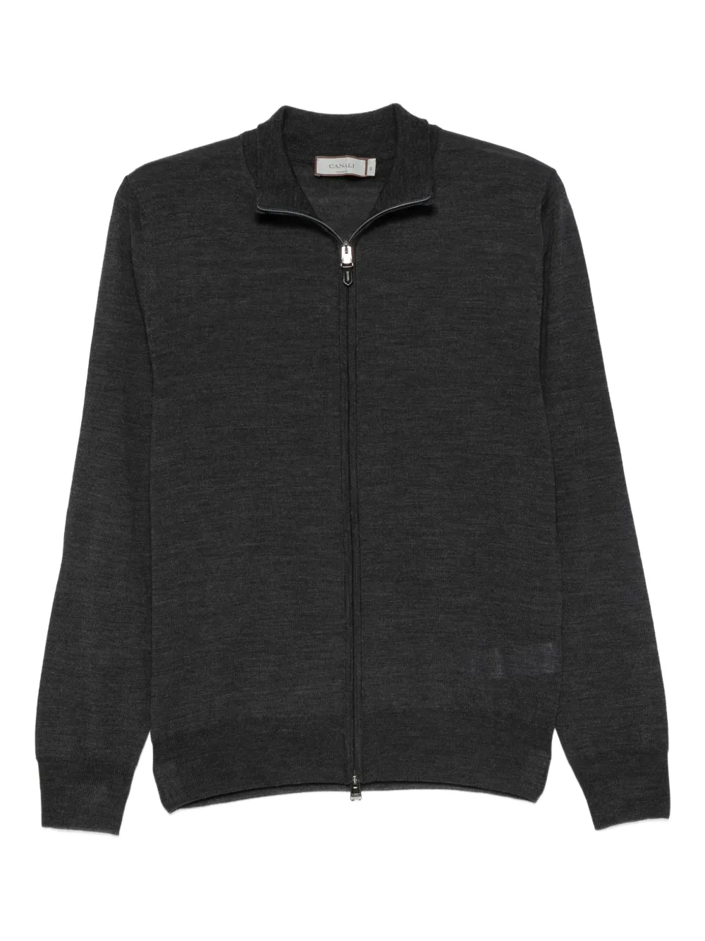 Canali Wollen vest met rits Grijs