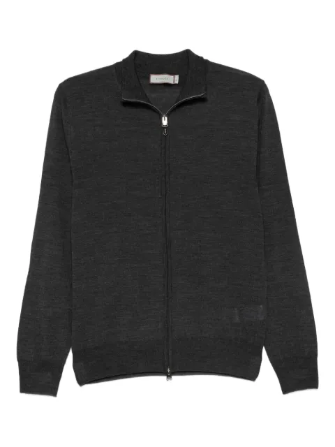 Canali zip-front wool cardigan