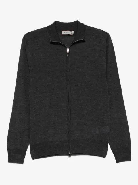 Canali Cardigan in lana con zip